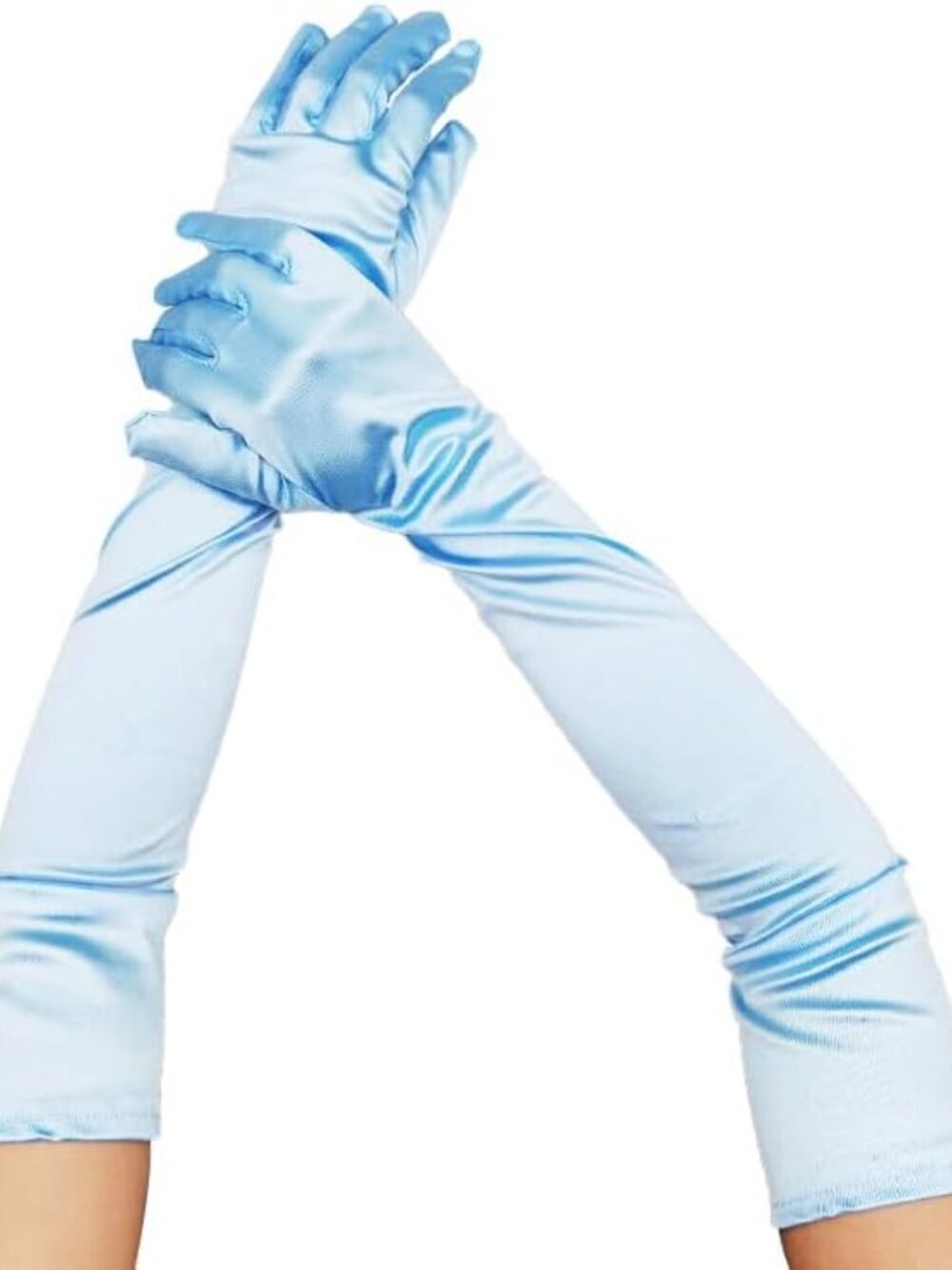 Women light Blue Long Opera Elbow Length Wedding Cosplay Costumes Party Gloves